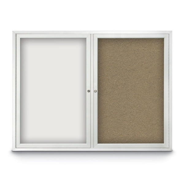 Corkboard, 48"x36", Deep Burgundy/Bronze